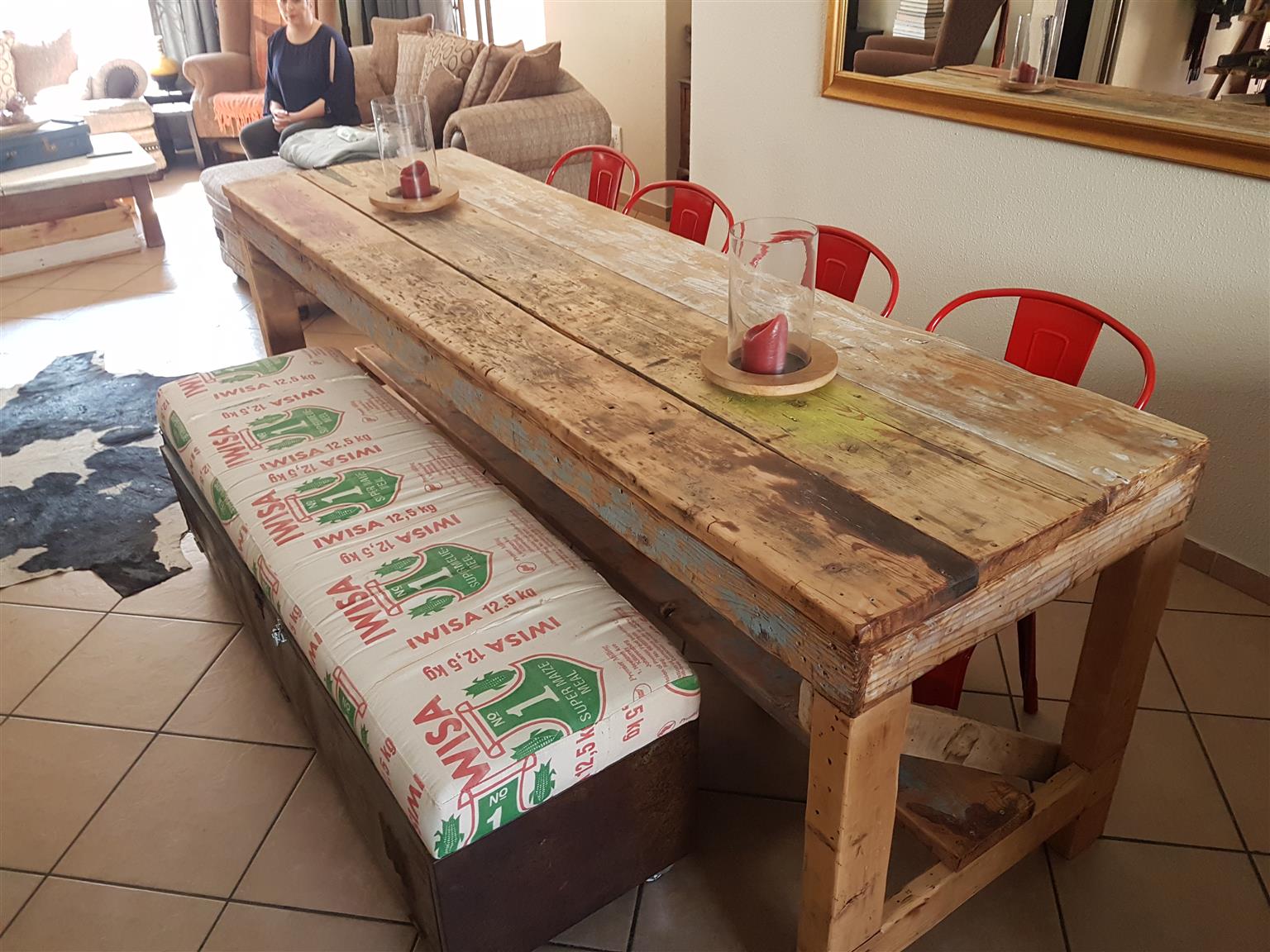 rustic farm table dining set