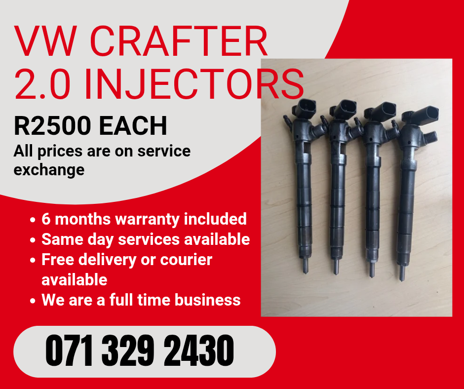 VW CRAFTER 2.0 DIESEL INJECTORS FOR SALE WITH WARRANTY - Private Seller VW CRAFTER 2.0 DIESEL INJECTORS FOR SALE WITH WARRANTY - Private Seller