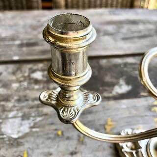Three Arm Silverplate Candlelabra made in England