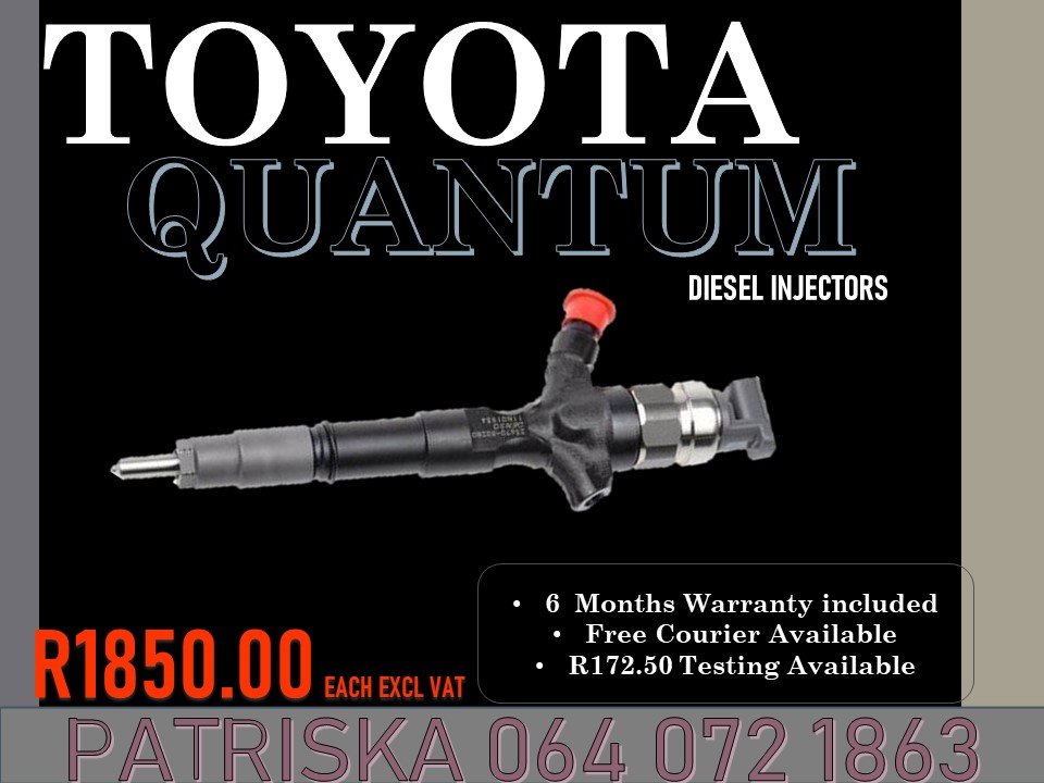 Toyota Quantum diesel injectors for sale on same day service - Private Seller Toyota Quantum diesel injectors for sale on same day service - Private Seller