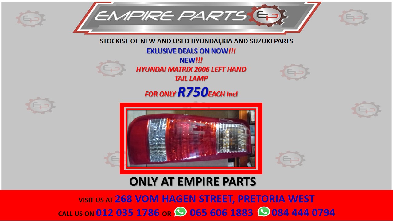 HYUNDAI MATRIX 2006 LEFT HAND TAIL LAMP - Private Seller HYUNDAI MATRIX 2006 LEFT HAND TAIL LAMP - Private Seller