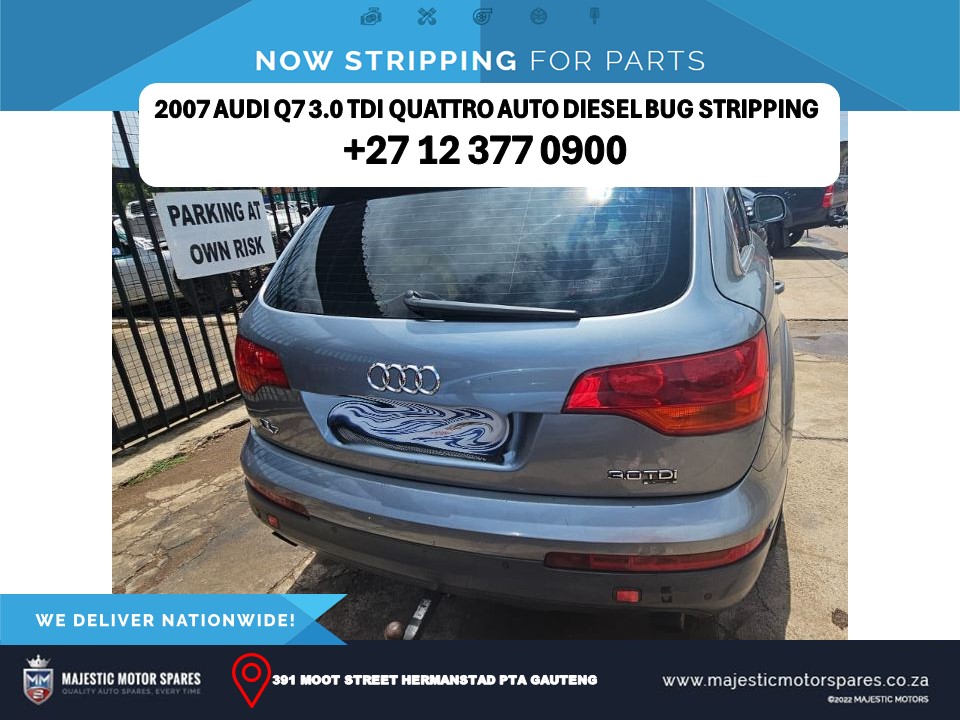 2007 Audi Q7 3.0 TDI Quattro Auto Diesel BUG Stripping for Spares - Private Seller 2007 Audi Q7 3.0 TDI Quattro Auto Diesel BUG Stripping for Spares - Private Seller
