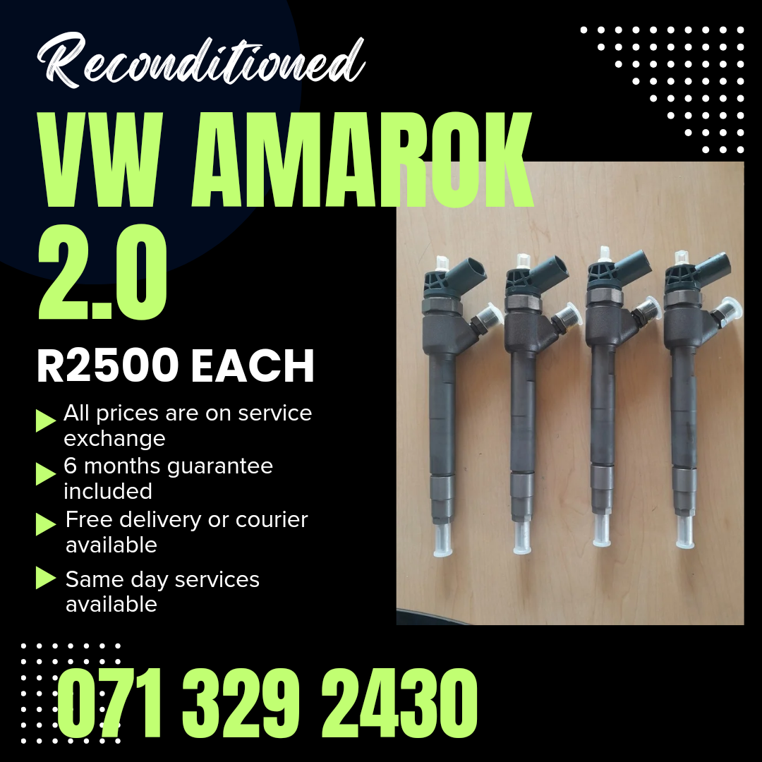 VW AMAROK 2.0 DIESEL INJECTORS FOR SALE WITH WARRANTY - Private Seller VW AMAROK 2.0 DIESEL INJECTORS FOR SALE WITH WARRANTY - Private Seller
