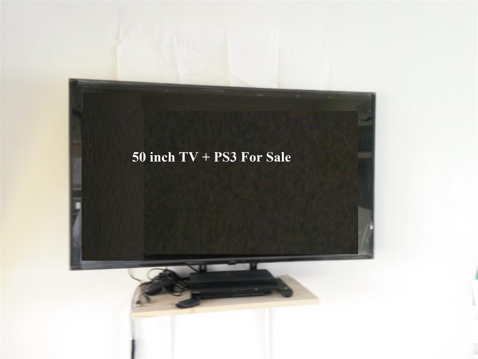 AIM 50 inch LED TV + PS3 For Sale