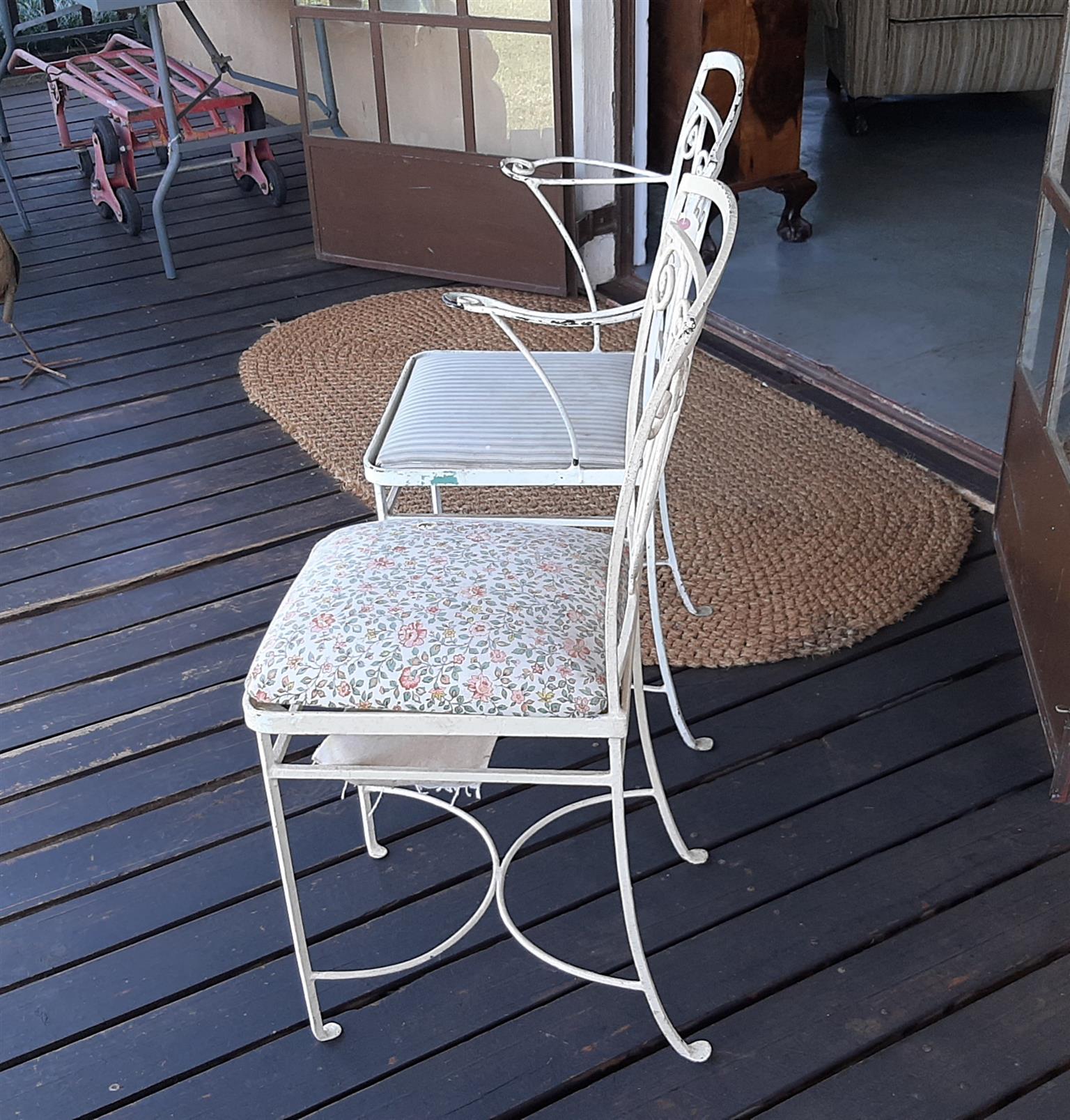 folding wrought iron chairs