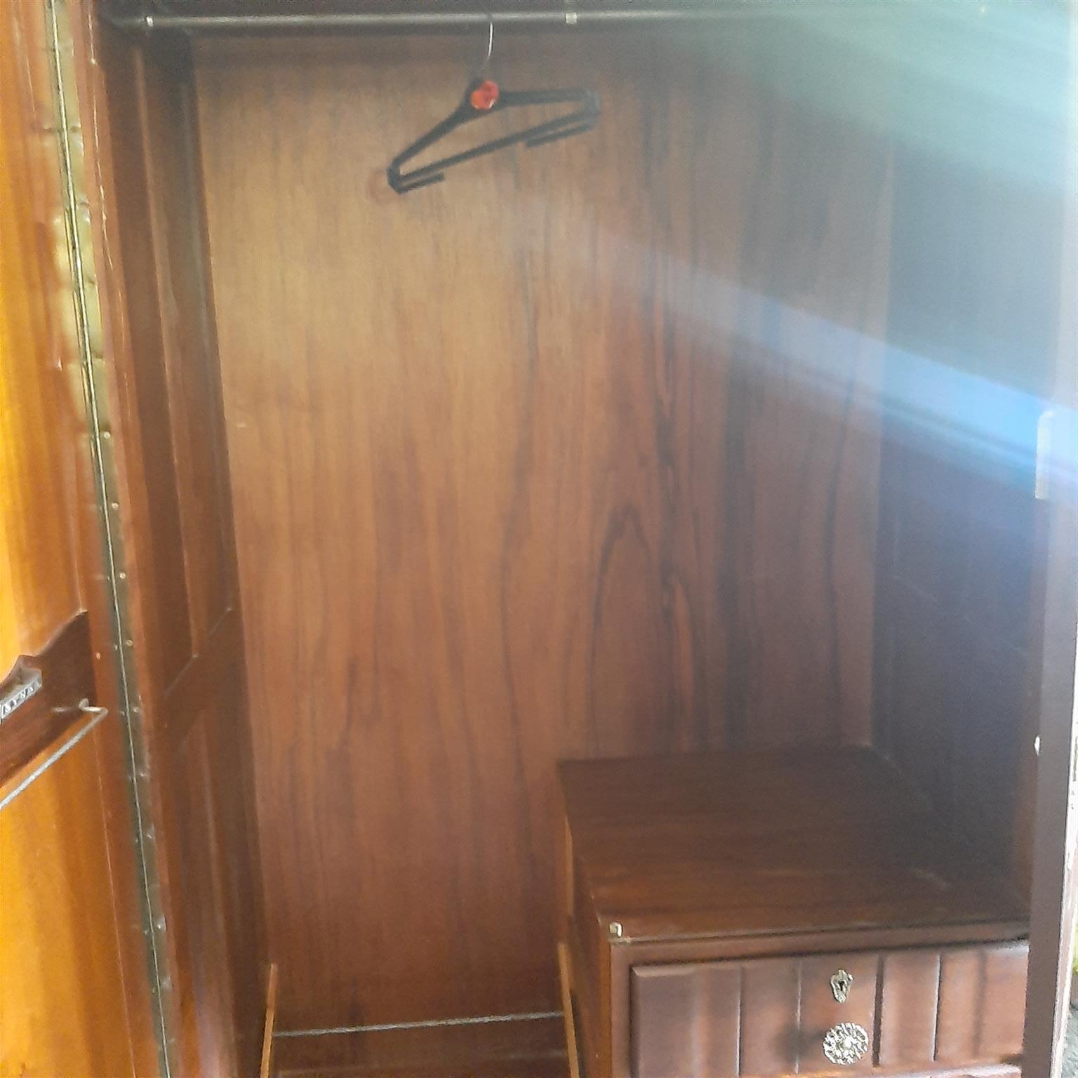 Strong beautiful Antique Real Imbuia Ball and Claw Wardrobe for Sale.