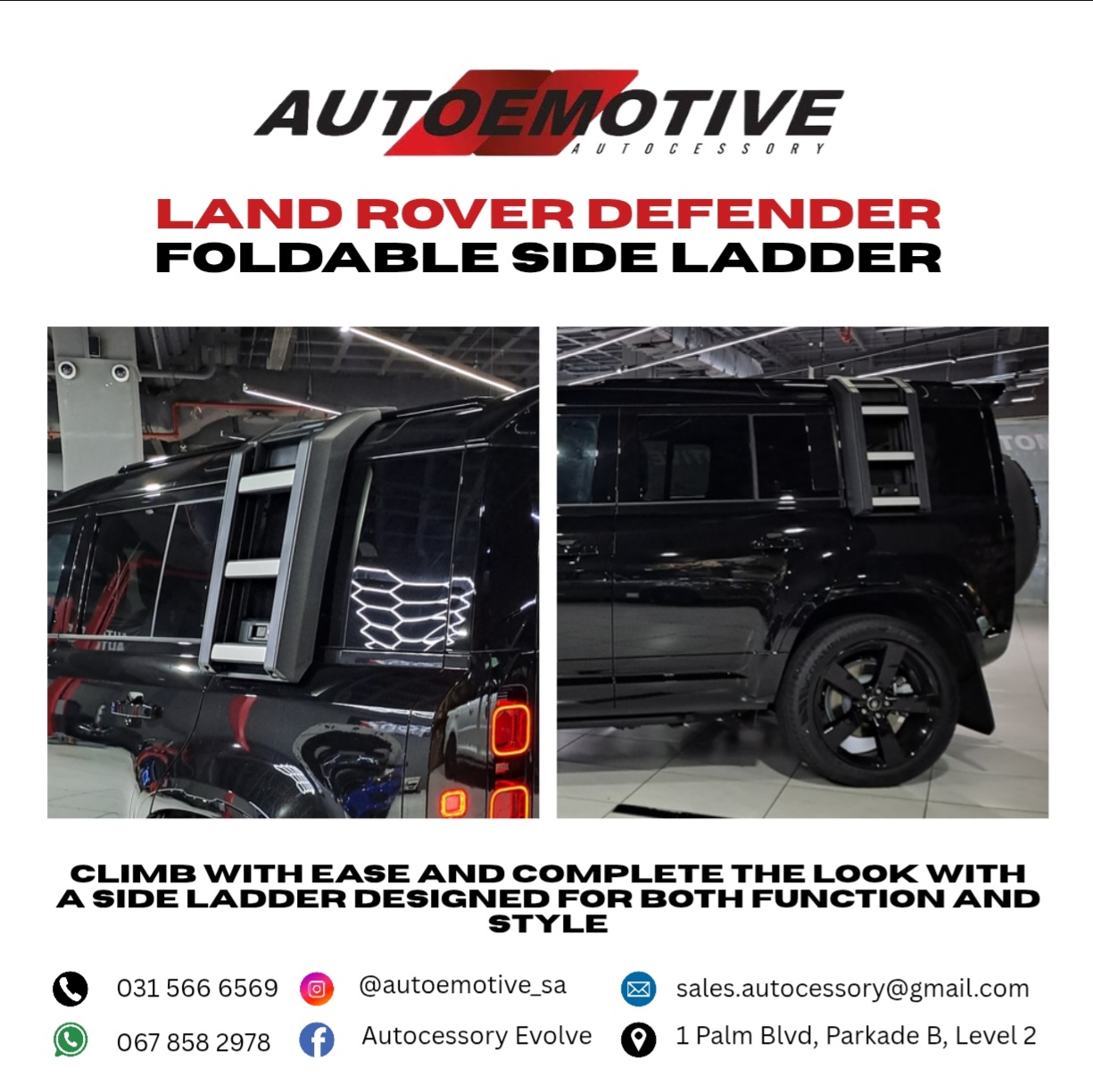 Land Rover Defender Foldable Side Ladder - Private Seller Land Rover Defender Foldable Side Ladder - Private Seller