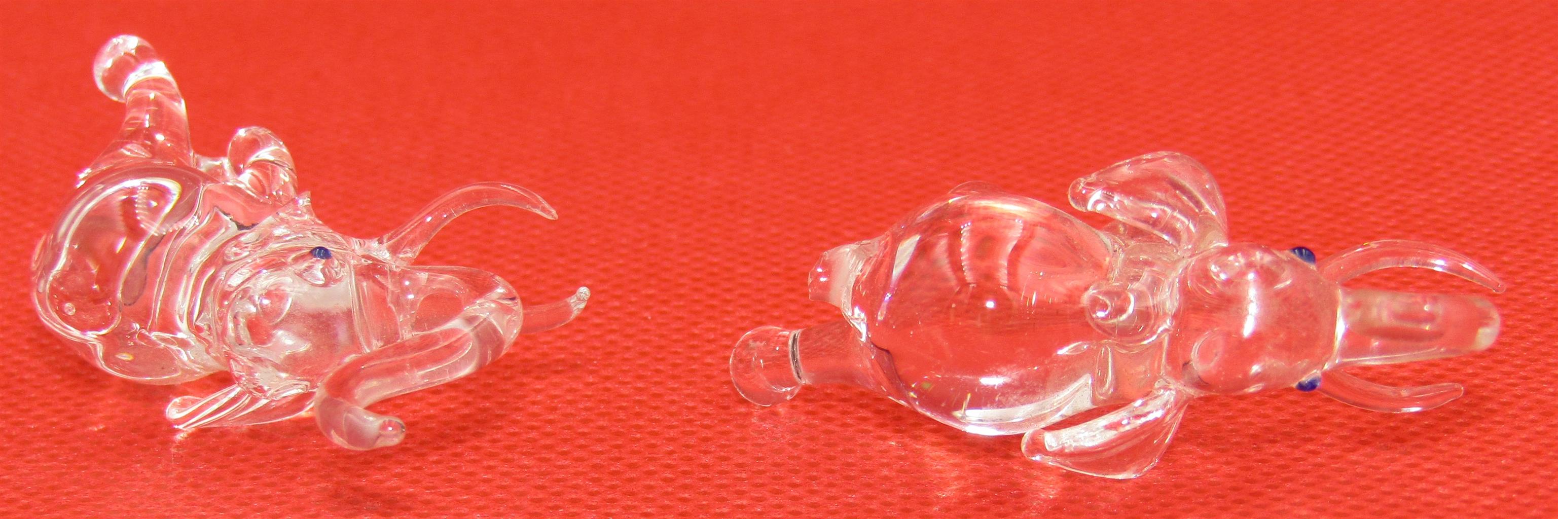 Miniature Glass Mounting Elephants