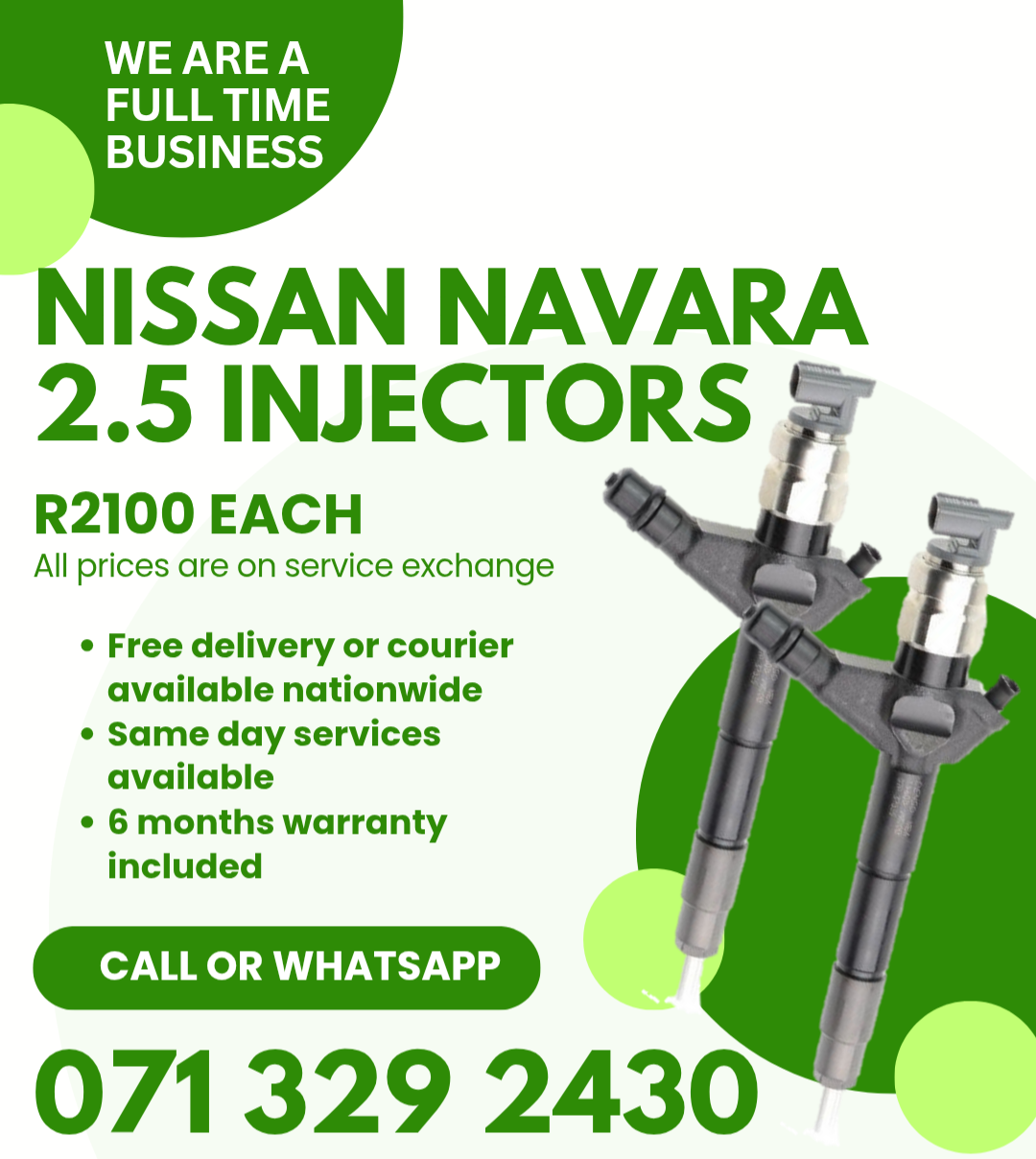 NISSAN NAVARA YD25 INJECTORS FOR SALE WITH WARRANTY - Private Seller NISSAN NAVARA YD25 INJECTORS FOR SALE WITH WARRANTY - Private Seller