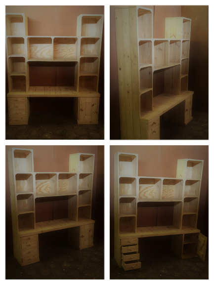 Study Desk And Bookshelf Units Cottage Series 1800 Raw Junk Mail