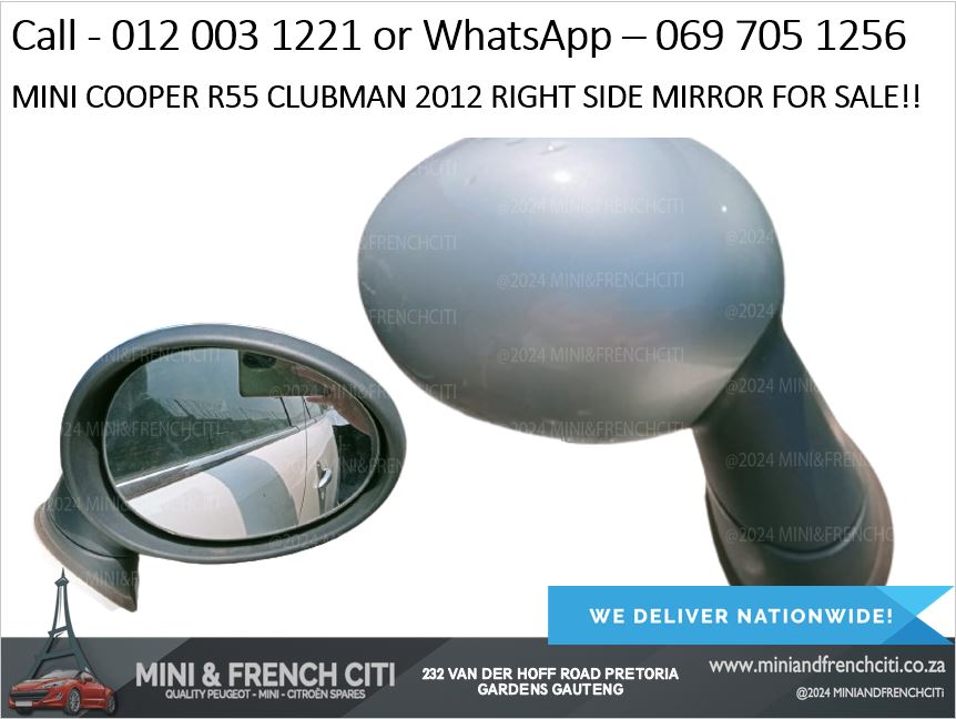 Mini Cooper R55 Clubman 2012 Right Side Mirror For Sale - OEM Mirror Replacement - Private Seller Mini Cooper R55 Clubman 2012 Right Side Mirror For Sale - OEM Mirror Replacement - Private Seller