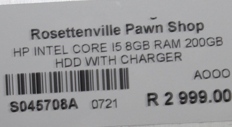 Hp laptop with charger S045708A #Rosettenvillepawnshop