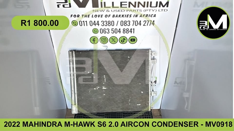 2022 MAHINDRA M-HAWK S6 2.0 AIRCON CONDENSER - MV0918 - Private Seller 2022 MAHINDRA M-HAWK S6 2.0 AIRCON CONDENSER - MV0918 - Private Seller