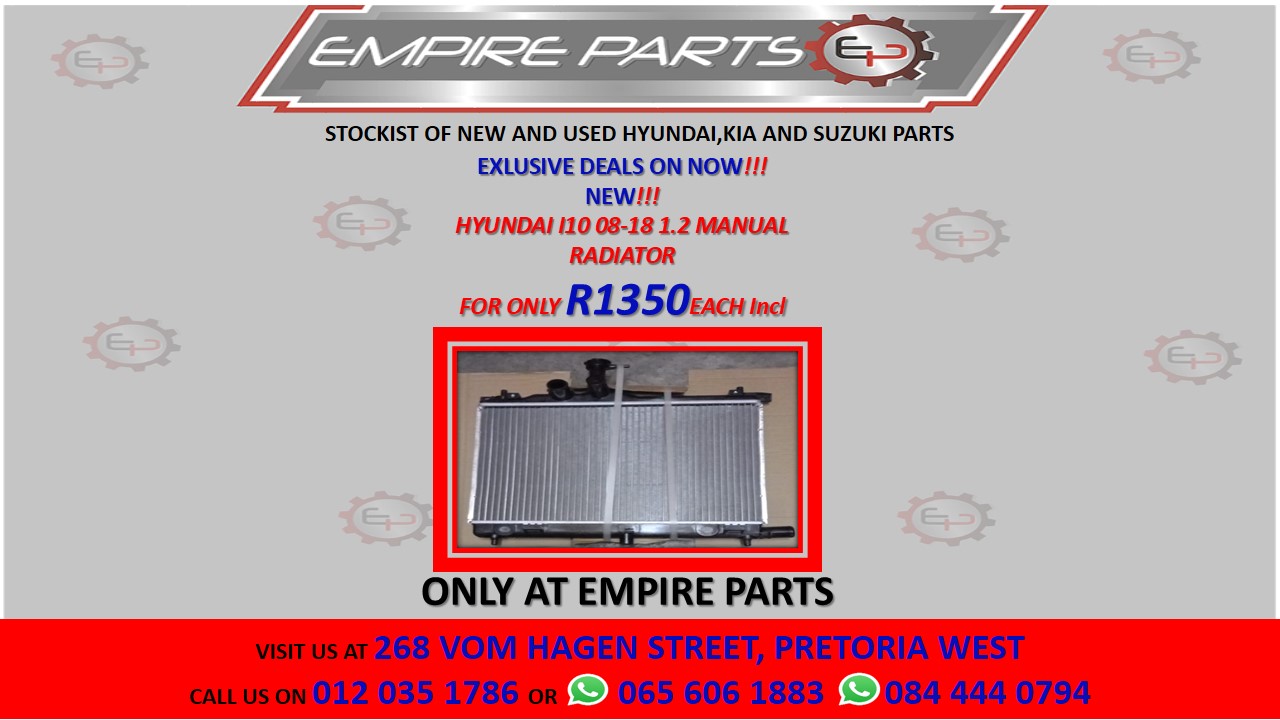 HYUNDAI I10 08-18 1.2 MANUAL RADIATOR - Private Seller HYUNDAI I10 08-18 1.2 MANUAL RADIATOR - Private Seller