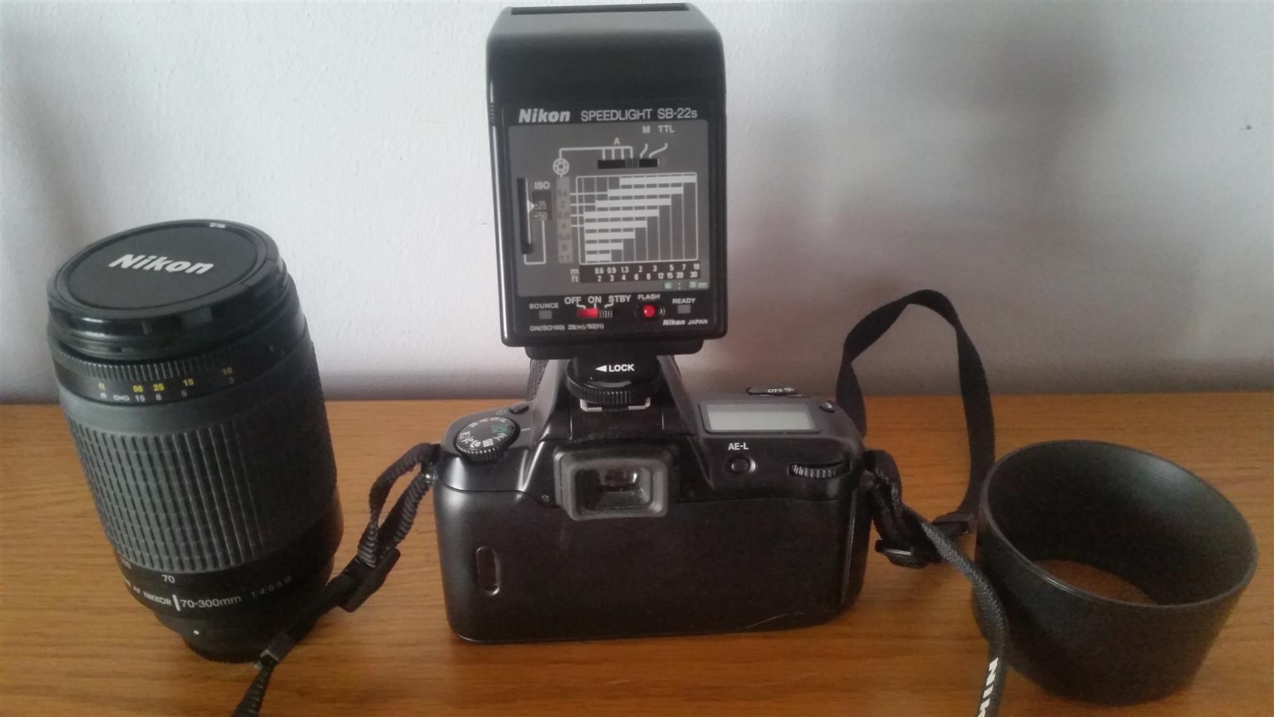 Nikon F60 SLR camera for sale.