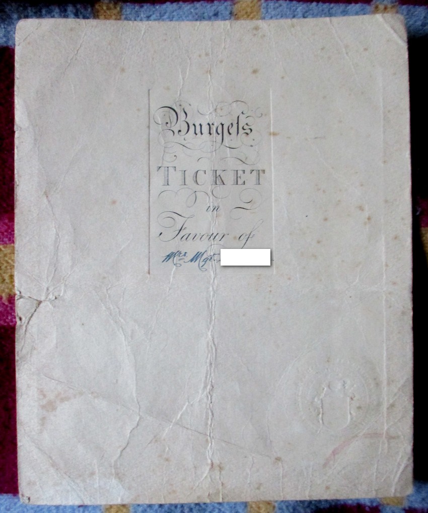 Vintage Burgefs Tickets x 2 . 1946