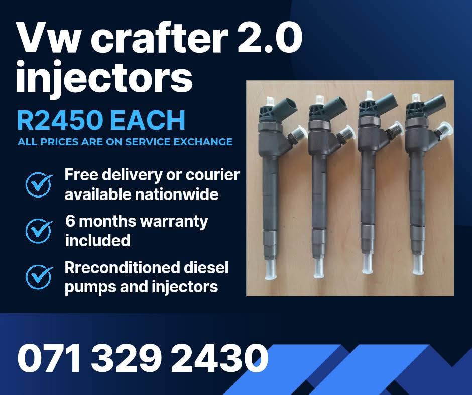 VW CRAFTER 2.0 INJECTORS FOR SALE WITH WARRANTY INCLUDED - Private Seller VW CRAFTER 2.0 INJECTORS FOR SALE WITH WARRANTY INCLUDED - Private Seller
