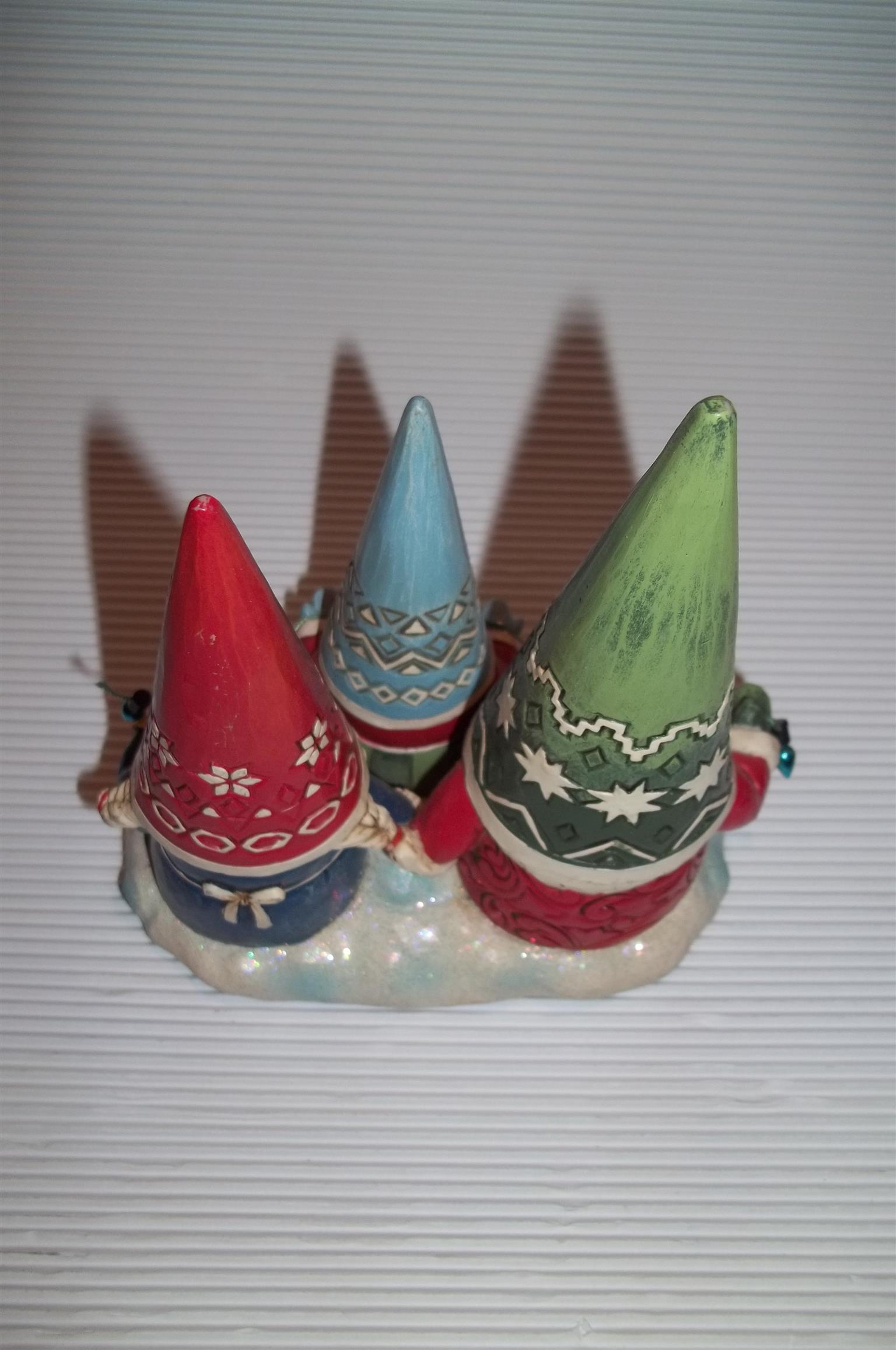 Family of Gnomes by Jim Shore, British Telephone Booth