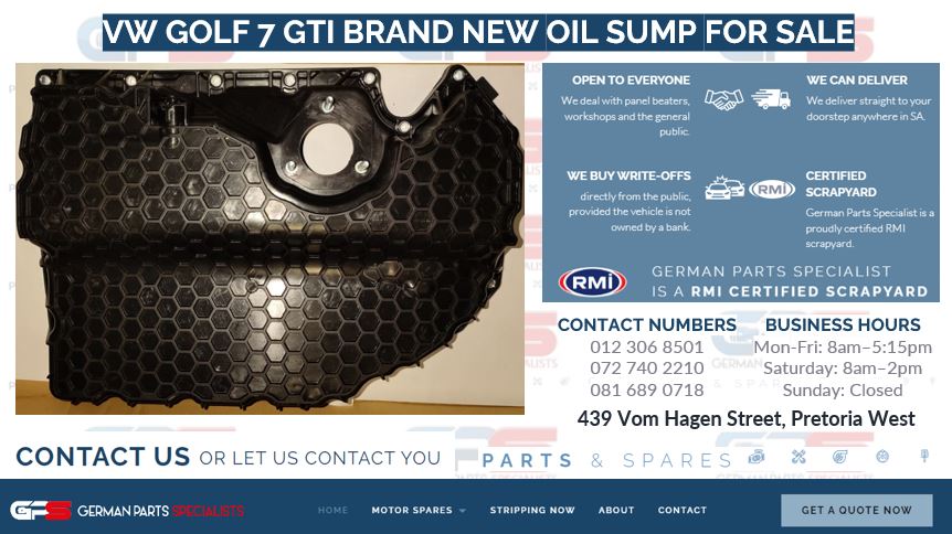 VW GOLF 7 GTI BRAND NEW OIL SUMPS FOR SALE - Private Seller VW GOLF 7 GTI BRAND NEW OIL SUMPS FOR SALE - Private Seller