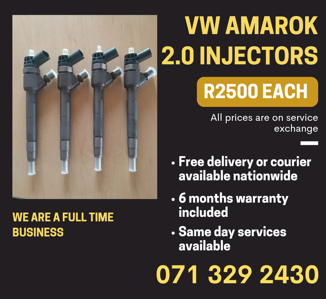 VW AMAROK 2.0 DIESEL INJECTORS FOR SALE WITH WARRANTY - Private Seller VW AMAROK 2.0 DIESEL INJECTORS FOR SALE WITH WARRANTY - Private Seller