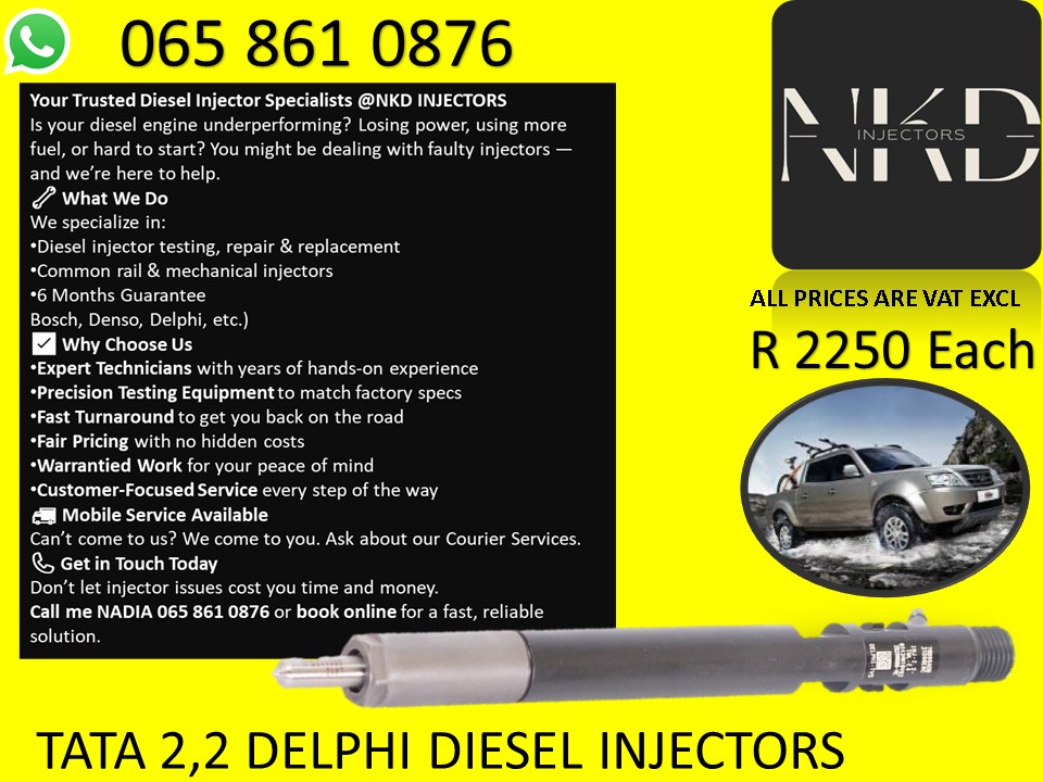 TATA 2.2 DIESEL INJECTORS FOR SALE OR WE RECON THEM - Private Seller TATA 2.2 DIESEL INJECTORS FOR SALE OR WE RECON THEM - Private Seller