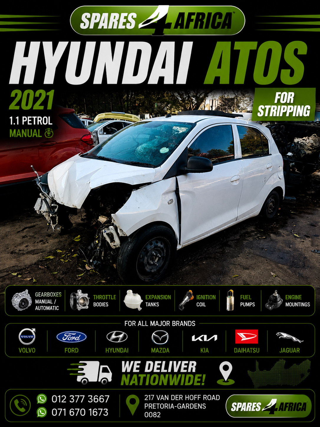 NOW STRIPPING – 2021 HYUNDAI ATOS 1.1 PETROL / MANUAL - Private Seller NOW STRIPPING – 2021 HYUNDAI ATOS 1.1 PETROL / MANUAL - Private Seller