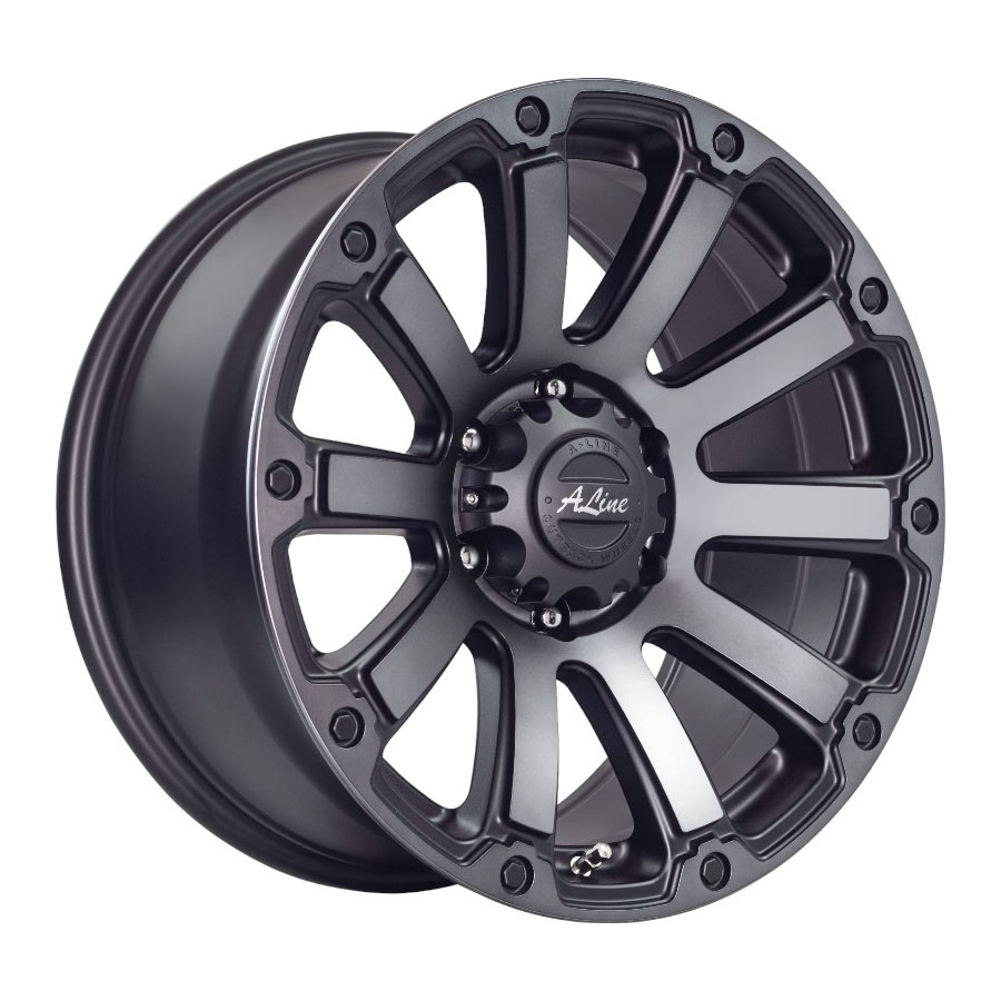 18″ A-Line Destroyer 5/150 Satin Black Smoke Tint Alloy Wheels