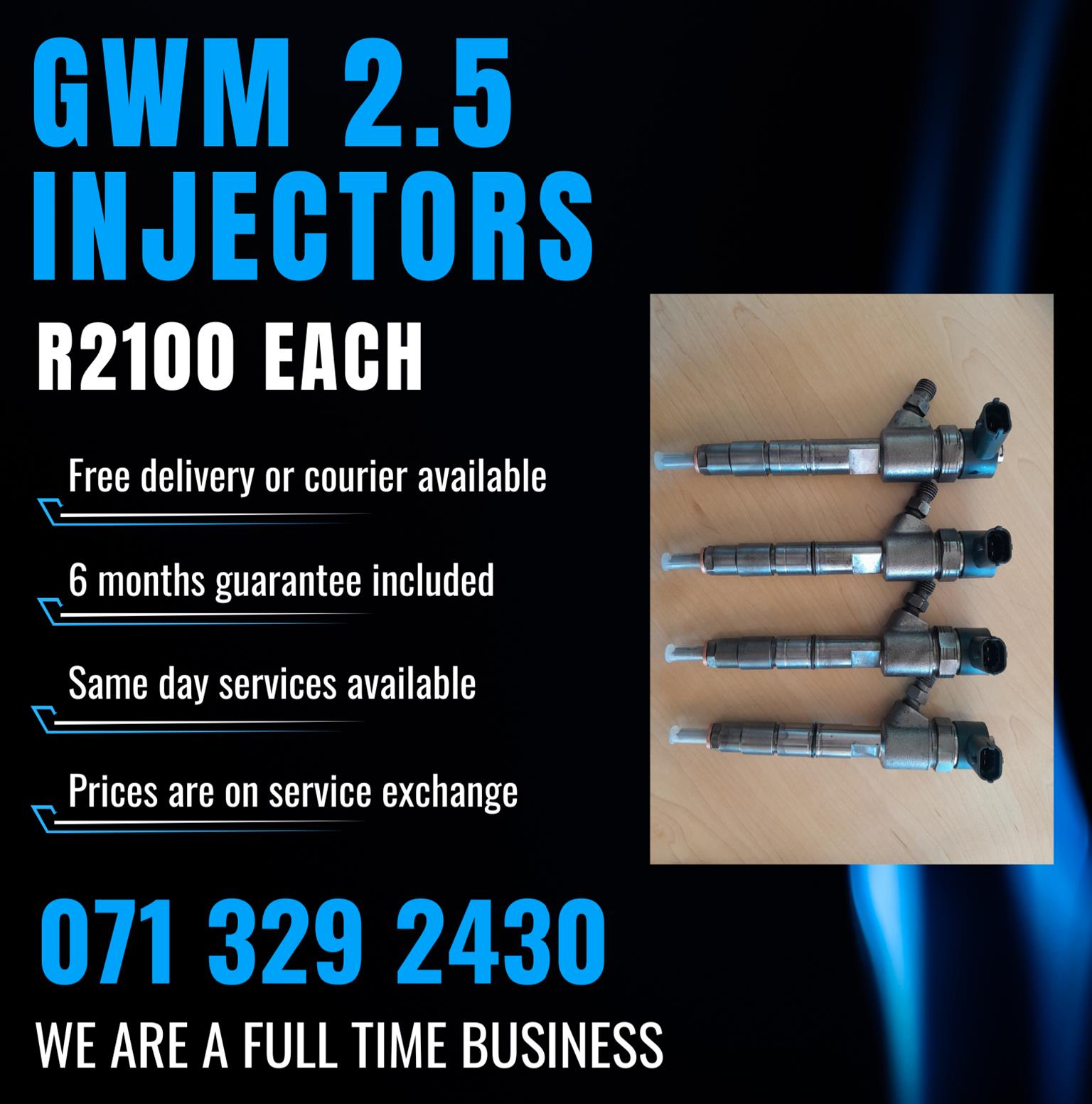 GWM 2.5 INJECTORS FOR SALE WITH WARRANTY - Private Seller GWM 2.5 INJECTORS FOR SALE WITH WARRANTY - Private Seller