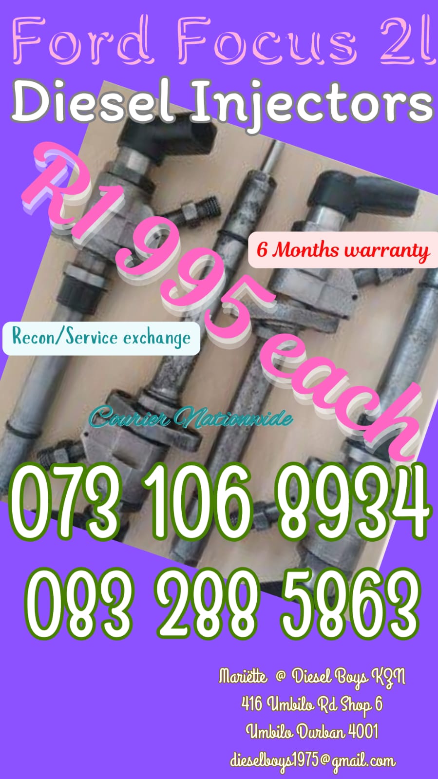 FORD FOCUS 2L DIESEL INJECTORS - Private Seller FORD FOCUS 2L DIESEL INJECTORS - Private Seller
