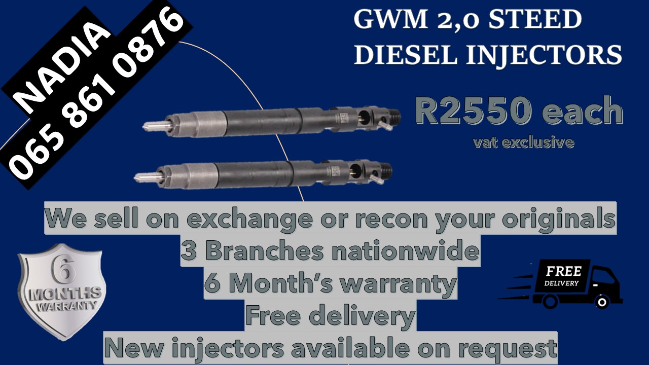 GWM STEED 5 DIESEL INECTORS FOR SALE BY NKD DIESEL INJECTORS - Private Seller GWM STEED 5 DIESEL INECTORS FOR SALE BY NKD DIESEL INJECTORS - Private Seller