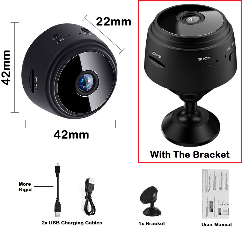 Miniature Spy Camera Portable HD1080P with Night Vision Motion Sensor + more NEW