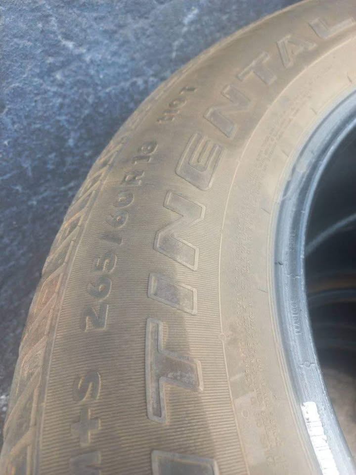 Continental tyres cross contact 265/60/18 - Private Seller