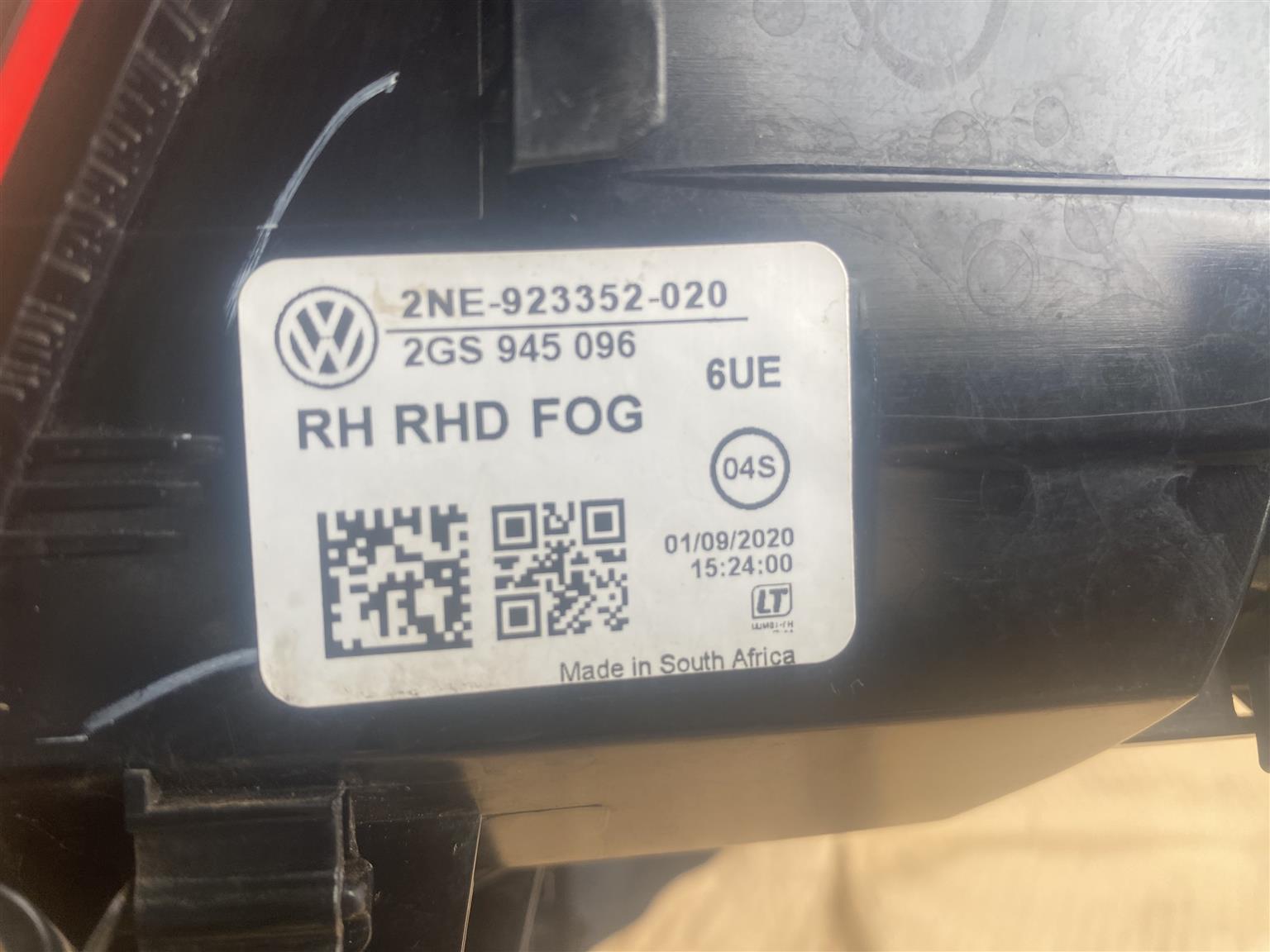 2020 VW POLO 8 TAIL LIGHT RIGHT SIDE FOR SALE. OEM IN PRISTINE CONDITION