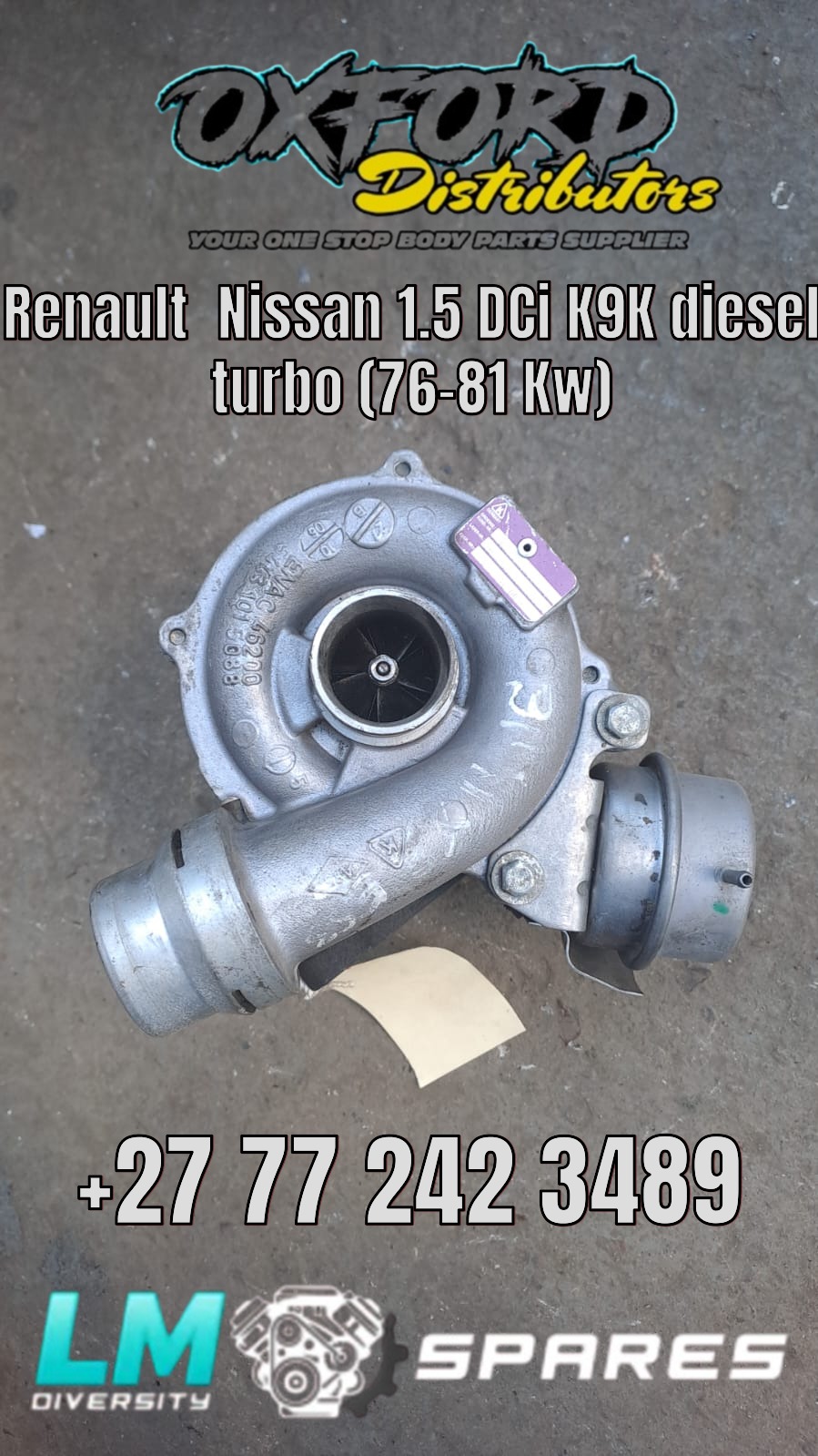 Renault K9K 1.5 dCi Turbo used for sale - Private Seller Renault K9K 1.5 dCi Turbo used for sale - Private Seller