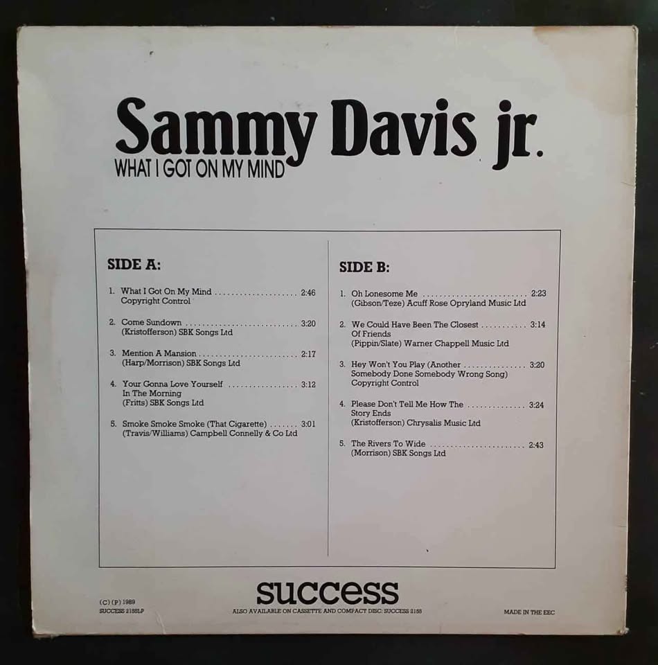 Sammy Davis Jr. - What I Got on My Mind LP Record