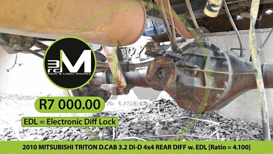 2010 MITSUBISHI TRITON D.CAB 3.2 Di-D 4x4 REAR DIFF w. EDL [Ratio = 4. ...