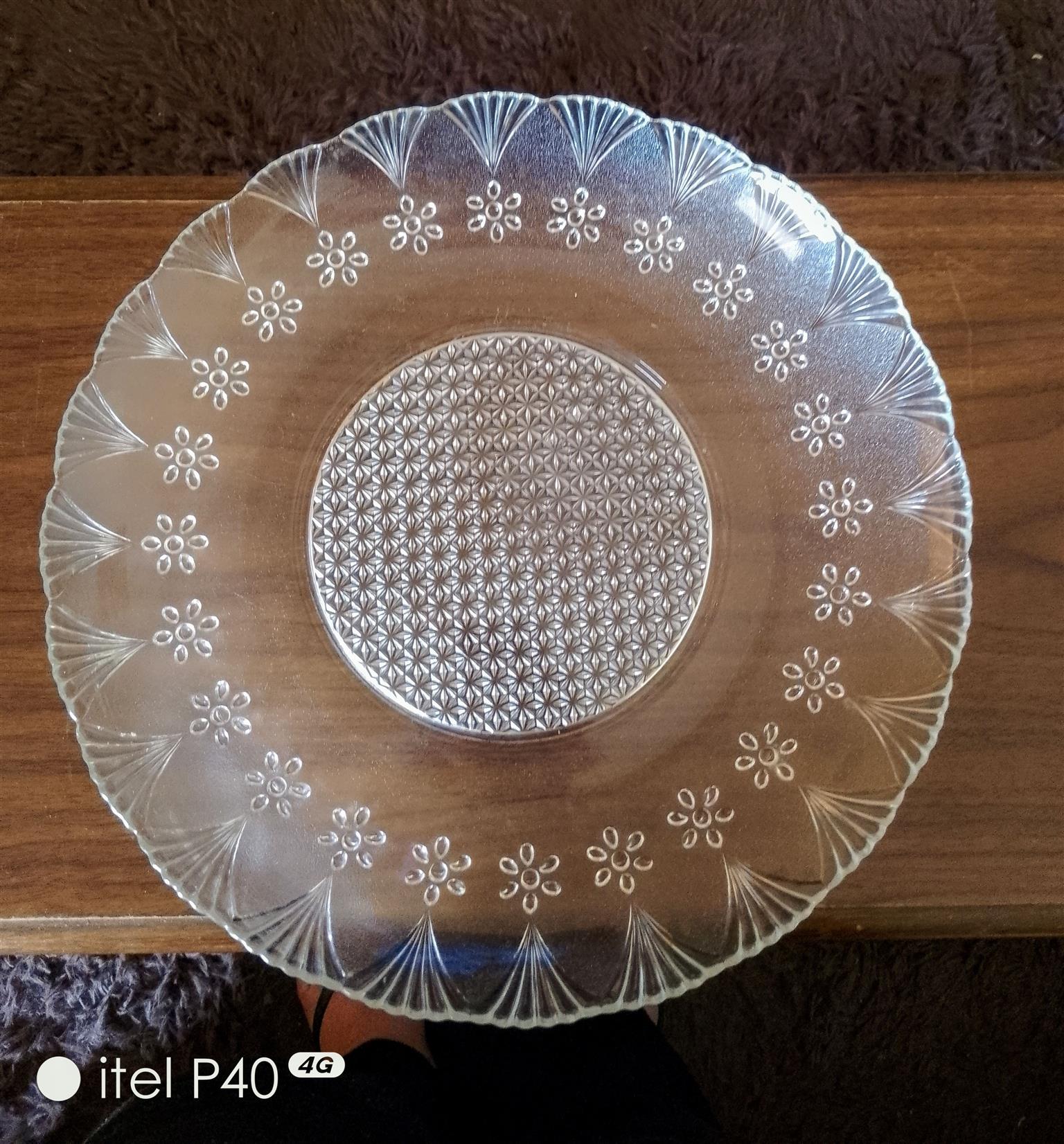 Large Vintage Pressed Glass Bowl