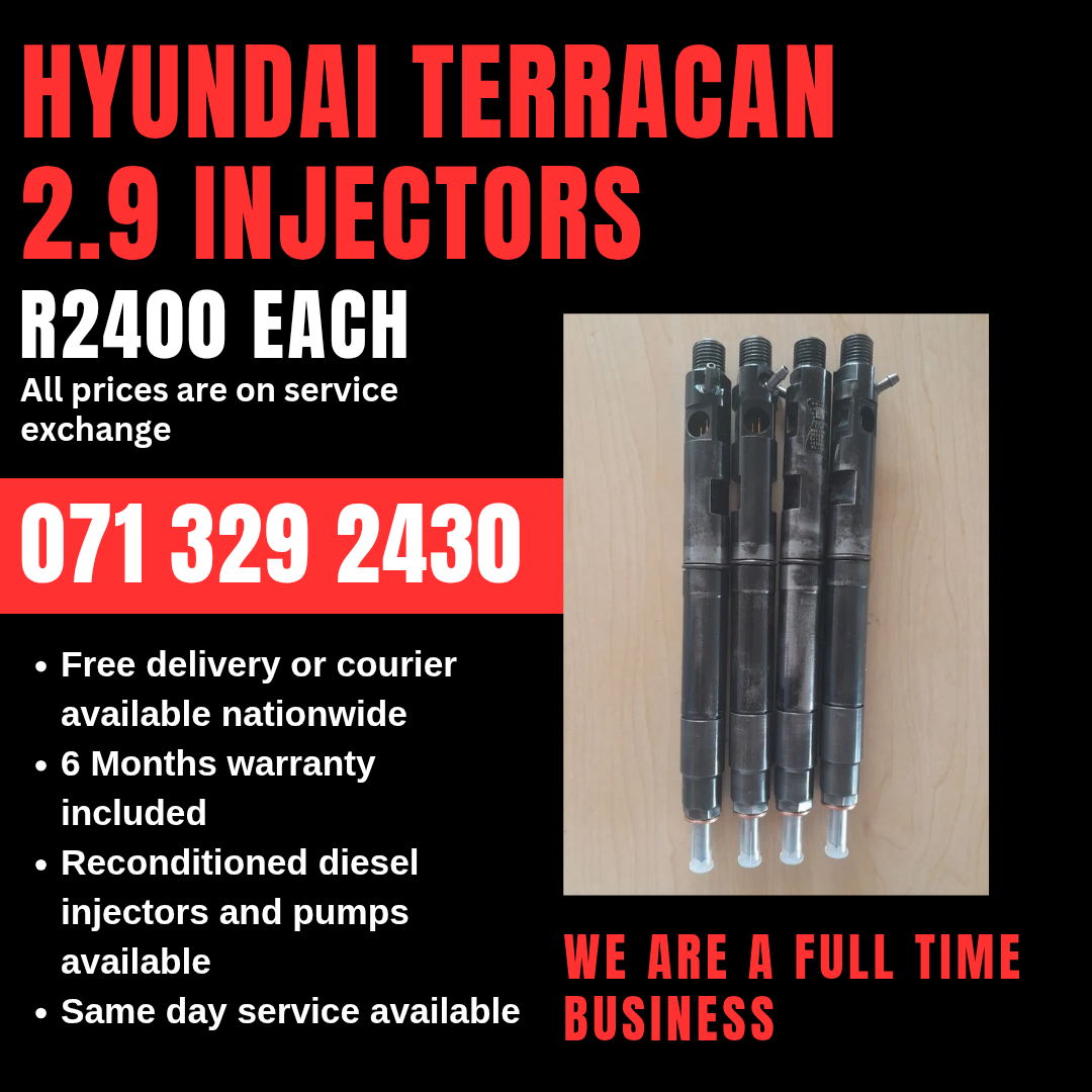 HYUNDAI TERRACAN 2.9 INJECTORS FOR SALE WITH WARRANTY - Private Seller HYUNDAI TERRACAN 2.9 INJECTORS FOR SALE WITH WARRANTY - Private Seller