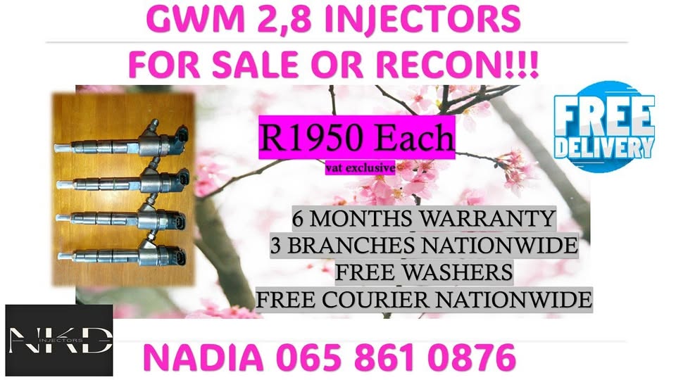 2.8 GWM DIESEL INJECTORS FOR SALE BY NKD DIESEL INJECTORS - Private Seller 2.8 GWM DIESEL INJECTORS FOR SALE BY NKD DIESEL INJECTORS - Private Seller