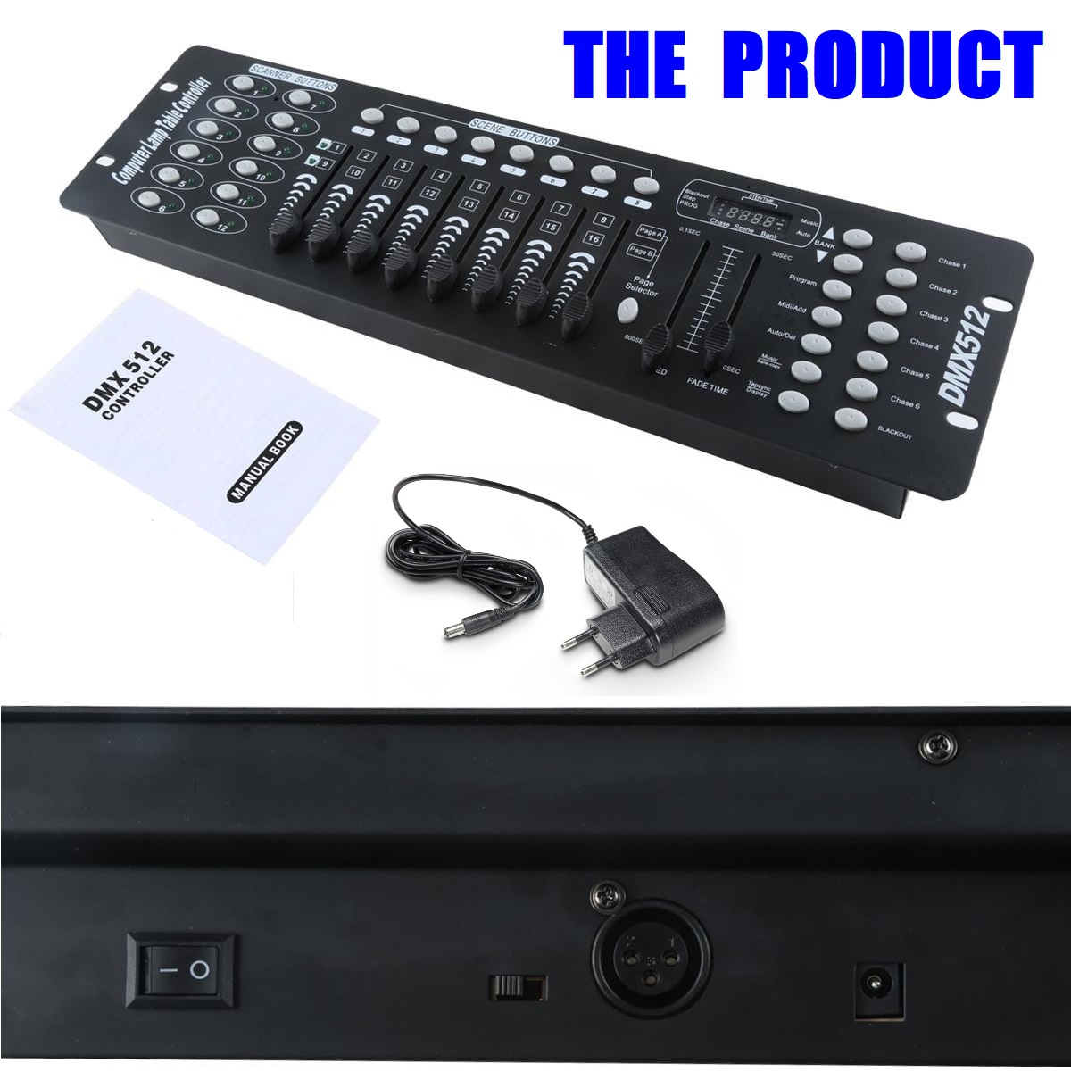 DMX512 Controller Console 192 Ch Light Effects for DJs, Disco, Stage, Party