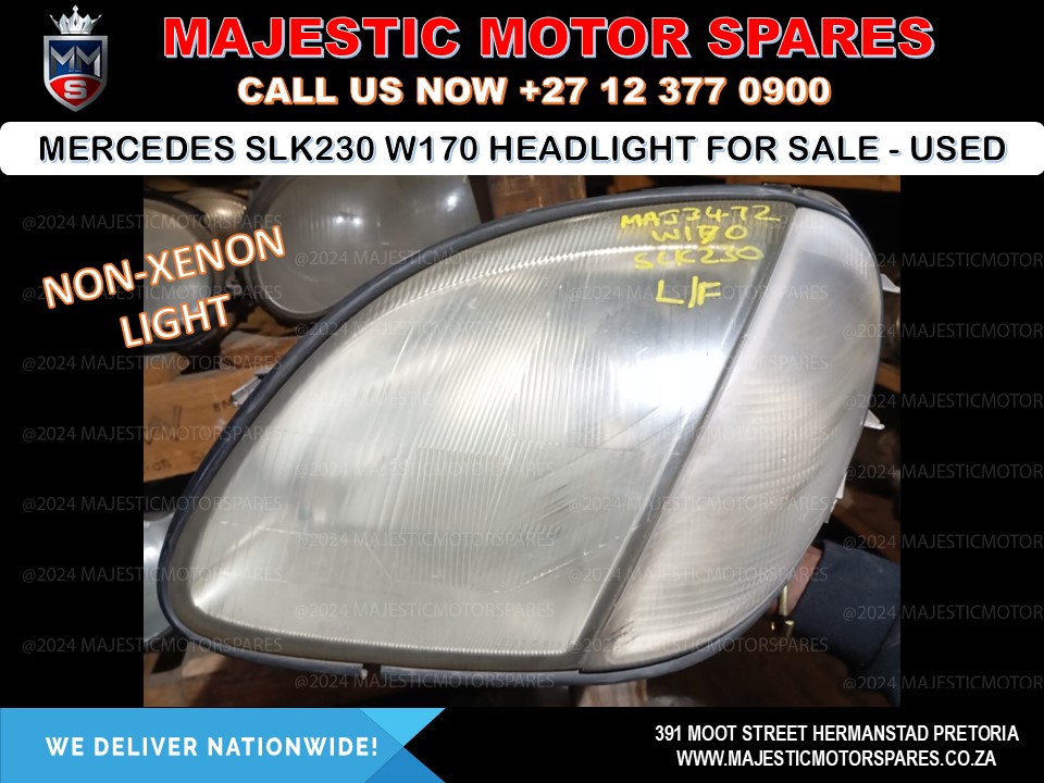Mercedes Benz SLK230 W170 Headlight (Non-xenon) for Sale - Used - Private Seller Mercedes Benz SLK230 W170 Headlight (Non-xenon) for Sale - Used - Private Seller