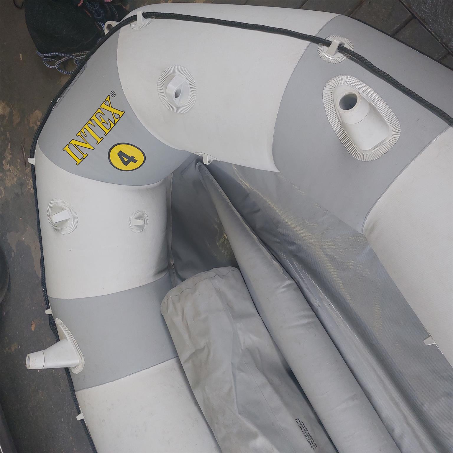 Intex Mariner 4 with motor. Intex Mariner 4 with motor.