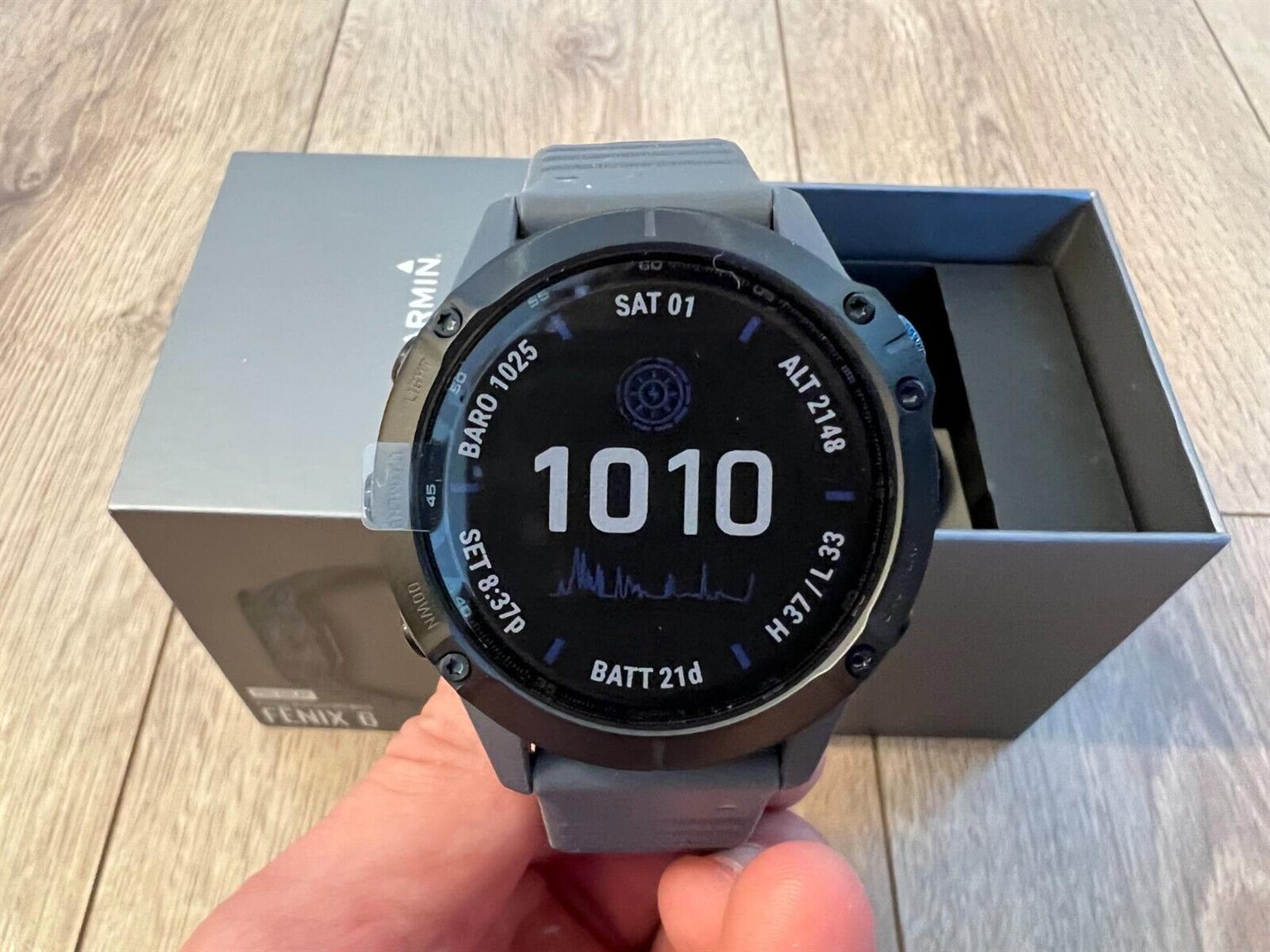 Garmin Fenix 6 Pro Solar Edition 47mm Black Polymer Case with Slate Grey  Rubber. | Junk Mail
