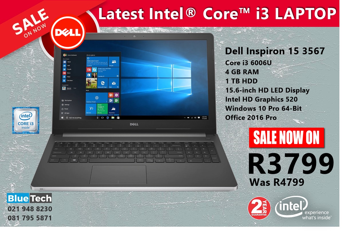Dell Inspiron 3567 Notebook 6th Gen Intel Core I3 Laptop Screen Size 39 62cm 15 6 Rs 31490 Piece Id 19785321388