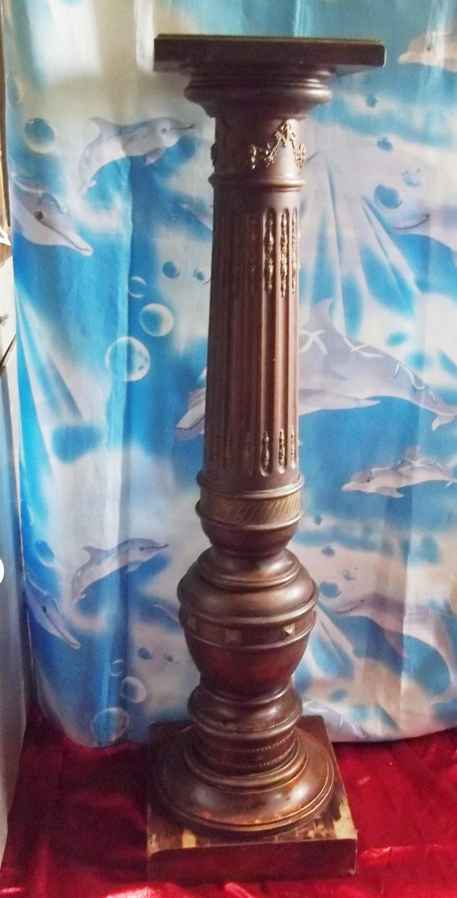 Antique Pedestal /Antique Clock Face