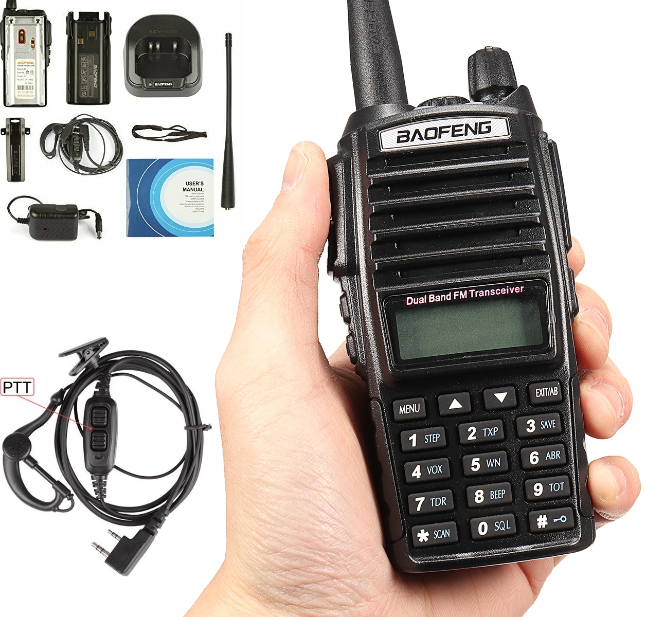 Walkie Talkie VHF UHF Dual Band Two Way Radios / Transceivers. Brand New Products