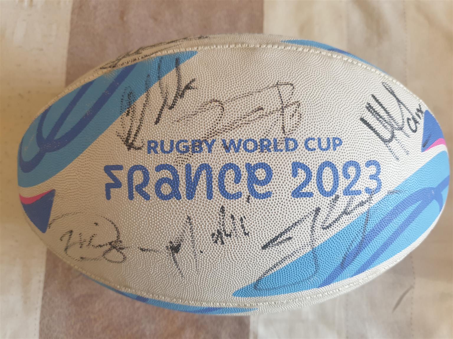 Rugby World cup 2023 ball signed by Springboks