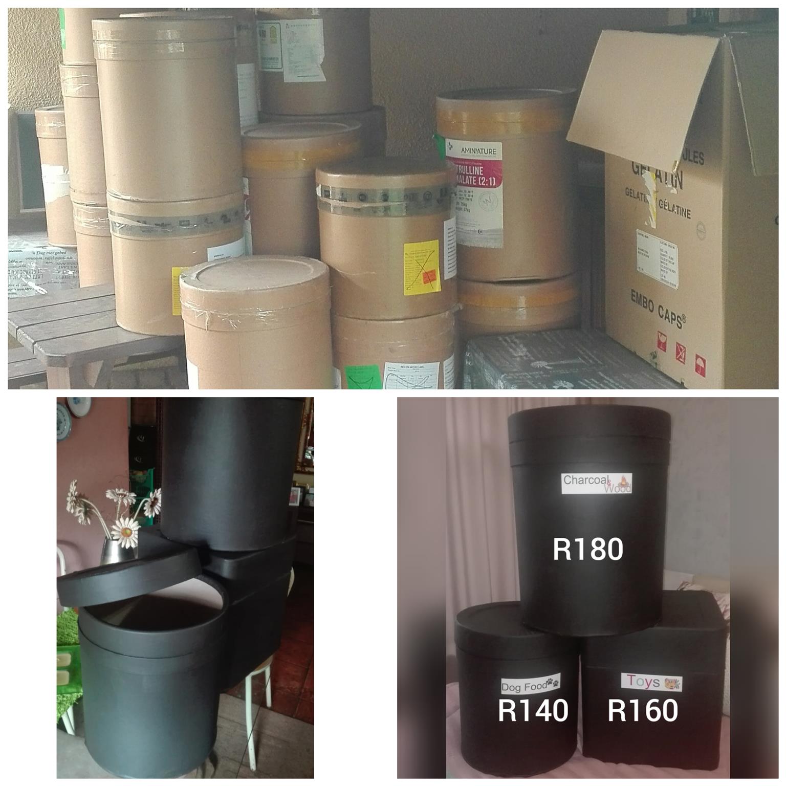 Thick Cardboard Containers Square Or Round For Storage Or To Be