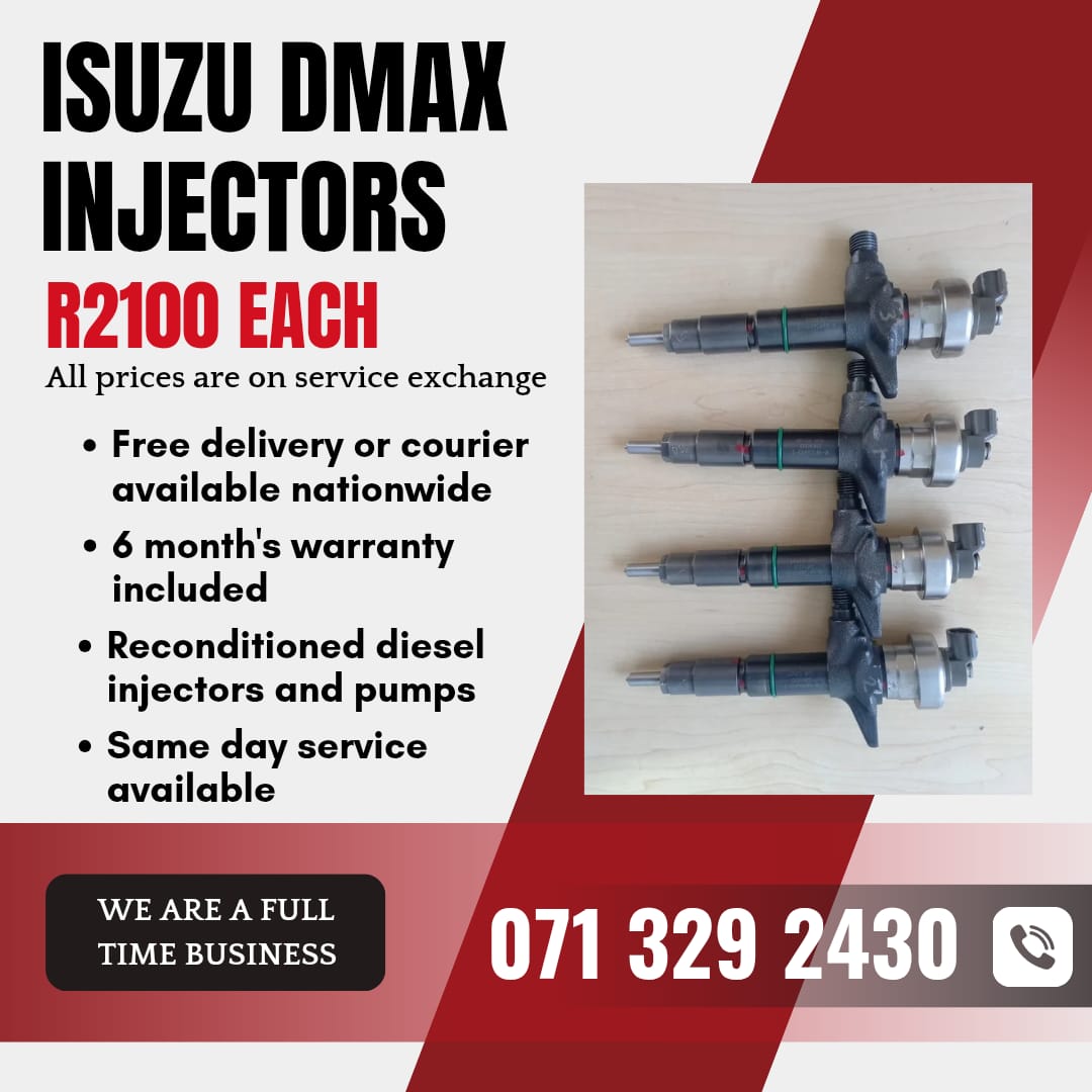 ISUZU DMAX INJECTORS FOR SALE WITH WARRANTY - Private Seller ISUZU DMAX INJECTORS FOR SALE WITH WARRANTY - Private Seller