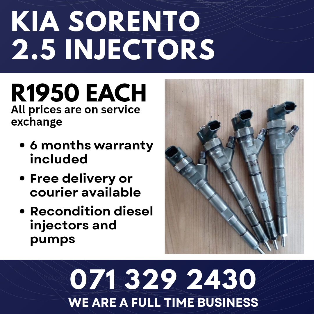 KIA SORENTO 2.5 INJECTORS FOR SALE WITH WARRANTY - Private Seller KIA SORENTO 2.5 INJECTORS FOR SALE WITH WARRANTY - Private Seller